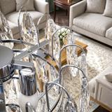 Кристална висяща лампа SWE077-CP 30cm Chrome
