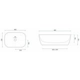 Nadgradni umivaonik Rea Belinda White GOLD BRUSH