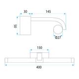 Kupaonska zidna LED lampa APP1883-1W 40cm GOLD