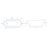 BAÑERA REA CORI 160CM