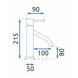 Bateria Umywalkowa REA LEVEL Szczotkowana Złota Niska