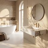 Lavabo suspendu Rea Aresa Cold Jade 80
