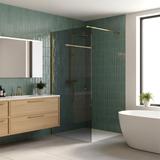 Paravan de dus Rea Flexi Grey / Gold 120