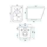 Misa WC podwieszana Rea Julio Czarna Matowa