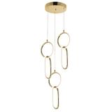 LED-Hängeleuchte G077-3CPR Gold