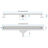 Drain linéaire Neox Slim pro black 100