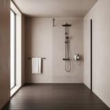 Shower screen Rea Flexi Transparent / Black 90