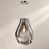 Lampa Sufitowa Wisząca Szklana APP329-1CP SREBRNA