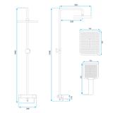 Tuš set REA MELIA WHITE GOLD