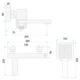 Bathroom faucet REA Arlo Brush Nickle