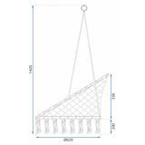 Fotel wiszący boho z poduszką black 490129A