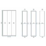 Shower doors Rea Alex Black 100