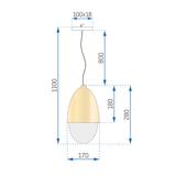 Deckenlampe Metal Wood APP952-1CP