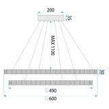 Lampe LED MS011-CP ROSE GOLD 59cm