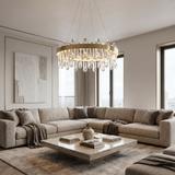 LED кристална висяща лампа SWE074-1CP 50см Brushed Gold