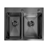 Stalen spoelbak Toby  Black