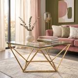 Stolik kawowy szklany Glamour Gold CS-14G