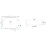 Vasque à poser en céramique Rea CLEO BLACK AIAX MATT