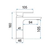 Waschbeckenarmatur REA ARGUS TITAN LOW
