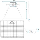 Shower tray Bazalt long Black 90x120