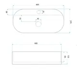 Rea Marcela 60 Vanilla työtasoinen pesuallas