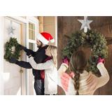 Świąteczny wieszak na drzwi gwiazda 37cm 301079