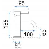 Slavina za umivaonik Rea Lungo zlatna