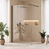 Shower screen Rea Flexi Transparent / Black 130