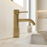 Fürdőszobai csaptelep Rea Lungo Stripe Brush Gold Low