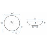 Umyvadlo na desku REA ARTE - modré