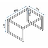 GOYA BLACK MAT CONGLOMERATE TYÖPESUOJA 50 cm + kehys
