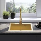 Zlewozmywak stalowy REA Leo 50 Złoty szczotkowany