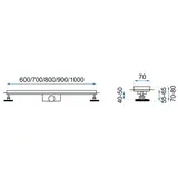 Linear drain Rea Pure Neo brushed copper 80