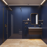 Shower screen Rea Flexi Transparent / Brush Gold 80