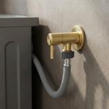 Valvola ad angolo 1/2" x 3/4" Brush Gold