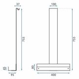 Półka łazienkowa TORI Nickel brushed INOX