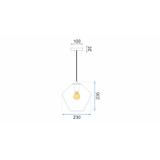 Deckenlampe Glas APP440-1CP Transparent