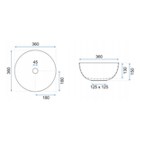 Umývadlo na dosku REA STELLA - biele