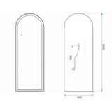 Mirror LED Orbit 50x160cm Brush Gold