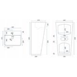 Freestanding ceramic basin ARIS