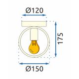 Wandlampe Gold APP990-1W