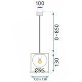 Hängelampe APP1165-1CP GOLD WHITE