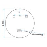 Mirror LED 90cm MMJ Gold