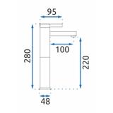 Bathroom faucet REA Polo Black Gold High