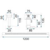 REA Lungo Loop Bidet akumulators Diamond Copper