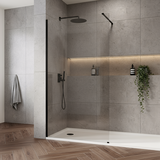 Shower screen Rea Flexi Transparent / Black 130