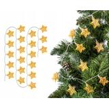 Lampki choinkowe Girlanda LED Złote Gwiazdki 391020