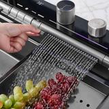 Wielofunkcyjny zlewozmywak stalowy 10w1 REA Alonzo Nikiel Szczotkowany