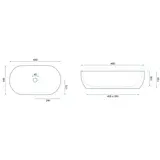 Umývadlo na dosku Amelia Saturn 48