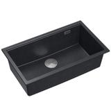 гранитная мойка Logan 110 Black Metallic